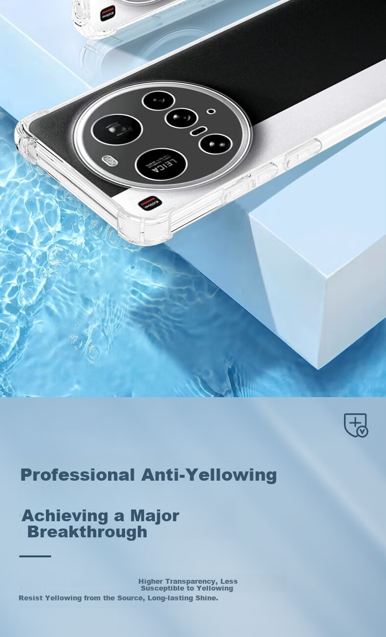 Противоударный чехол BIAZE для Xiaomi 15 Ultra, прозрачный, с защитой камеры и воздушными углами