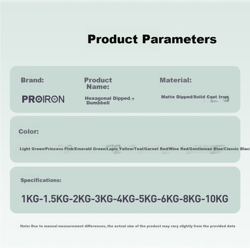 Набор гантелей PROIRON, 1.5 кг, для женщин, фитнеса, дома, шестигранные, экологичные, пара