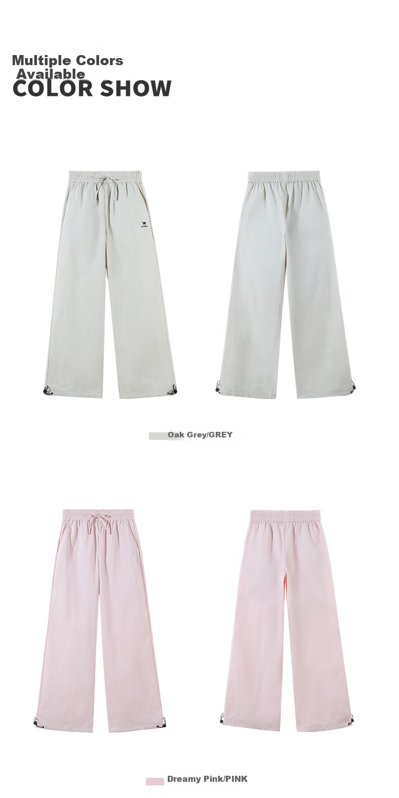 Женские брюки CAMEL Ice-Cool Wander C25BARLG057A, защита от солнца, свободный крой, размер M, цвет Oak Gray