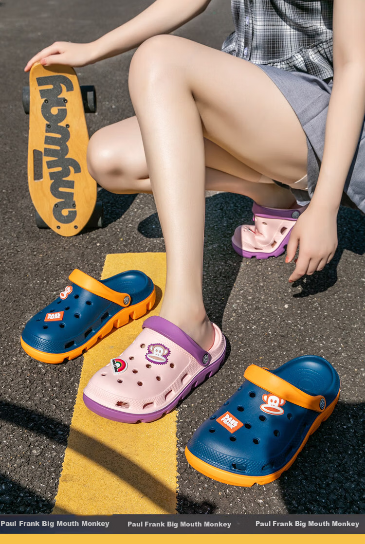 Женские сандалии Paul Frank, перфорированные, для сада, уличные, повседневные, дышащие, с мягкой подошвой, двойного назначения, белые, размер 40-41