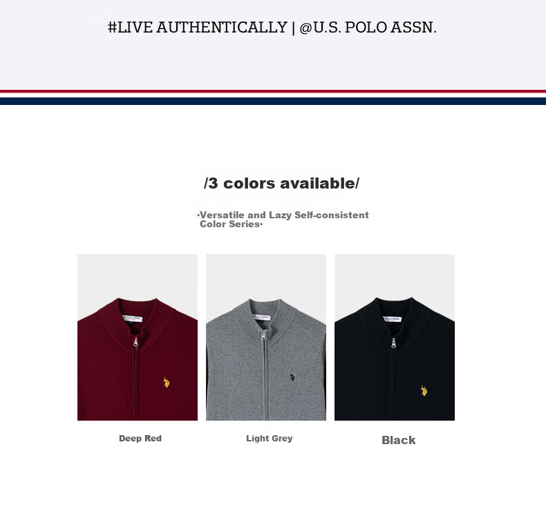 Мужской вязаный свитер U.S. POLO ASSN., кардиган из 100% хлопка, повседневная куртка, мужская верхняя одежда