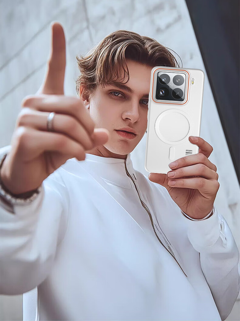Чехол Baozou для Xiaomi 15 Pro, магнитный, полупрозрачный, тонкий, с защитой от отпечатков пальцев, черный