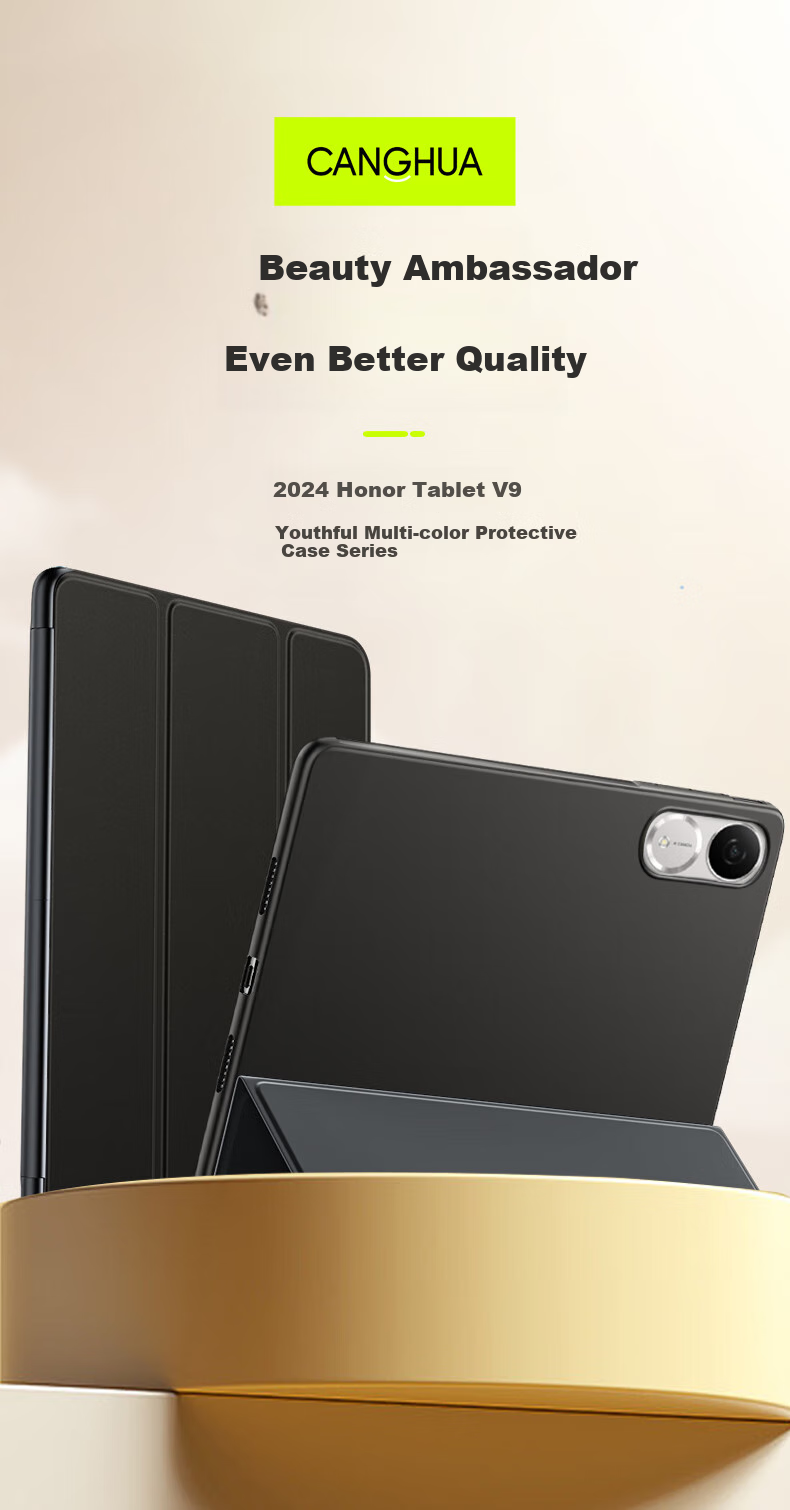 Чехол-книжка CangHua для Honor Tablet V9 11.5 дюймов, защитный, ультратонкий, противоударный, с подставкой, цвет лавандовый