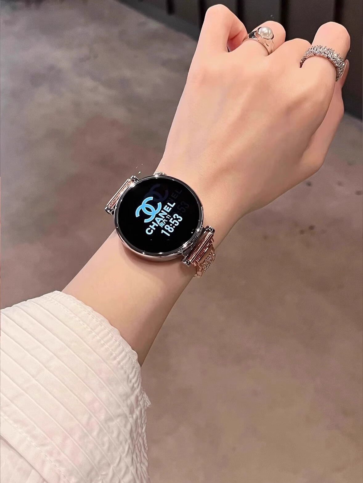 Ремешок CHENSONG для Huawei Watch 5 42mm, GT4/GT5/GT5 Pro, металлический, с полным бриллиантовым дизайном, серебристый