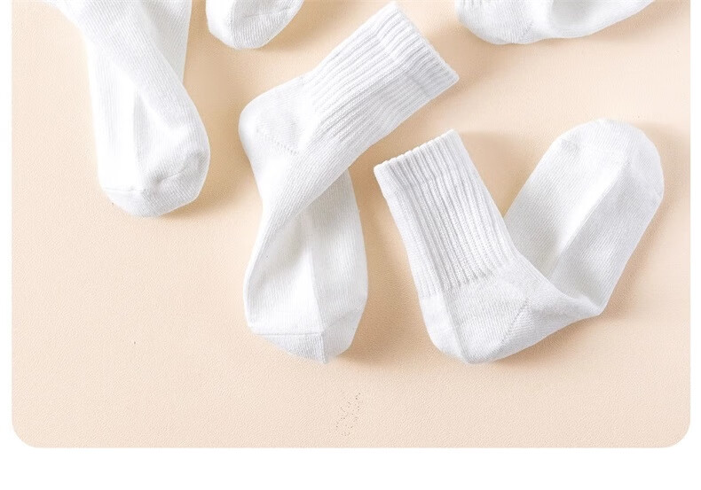 Детские одноразовые носки Briars, хлопковые, дышащие, антибактериальные (5A), для мальчиков и девочек, средней длины, 5 пар