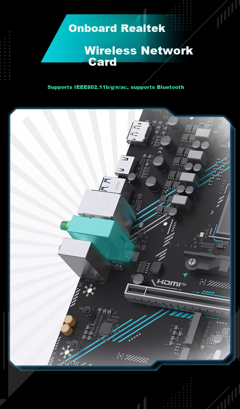 Игровая материнская плата MAXSUN MS-B550M GAMING WIFI, AM4, B550, DDR4, M.2, Wi-Fi, Bluetooth