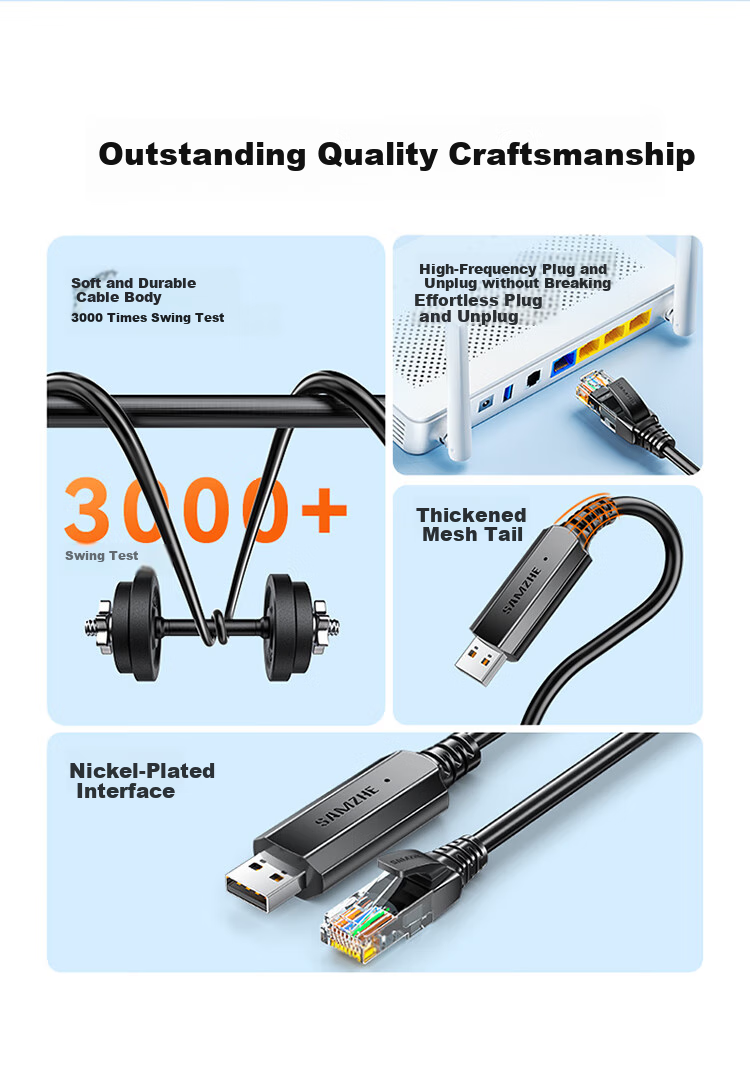 USB Ethernet адаптер SAMZHE RU203, 100 Мбит/с, 3 метра, USB Type-A на RJ-45, черный