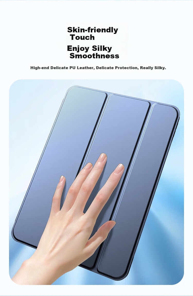 Чехол ALittleFlower для iPad Air 11 дюймов (M2 чип) 2024, ультратонкий, противоударный, с подставкой, глубокий синий