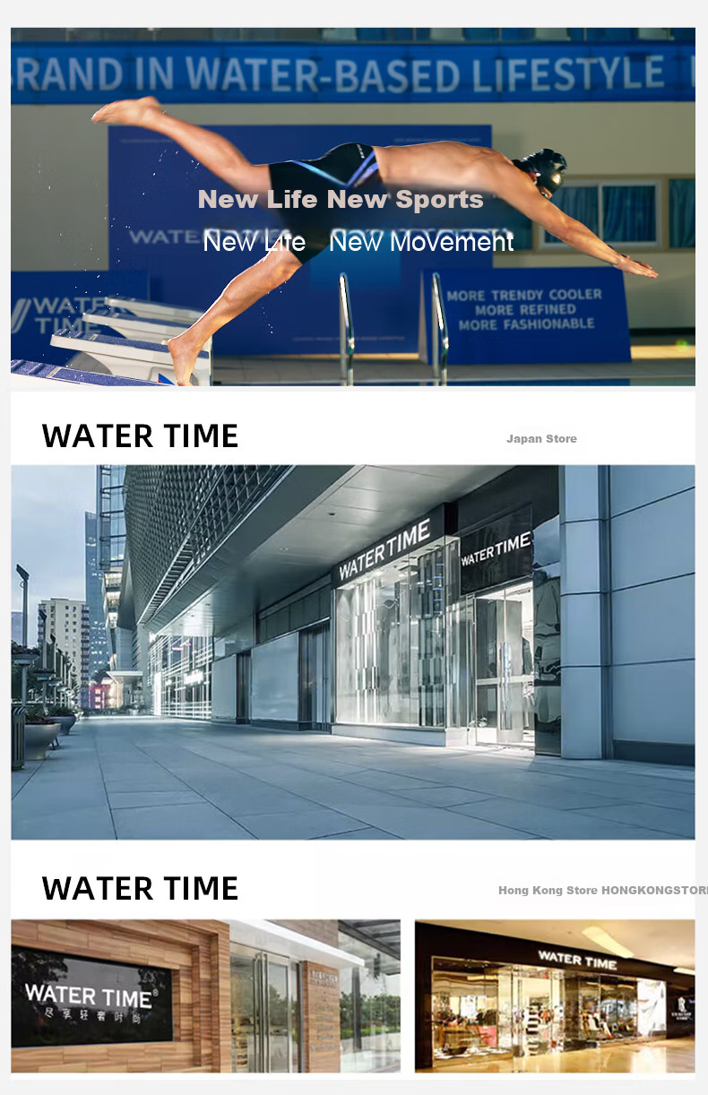 Мужские плавки-шорты WATERTIME, сине-черные, размер 2XL