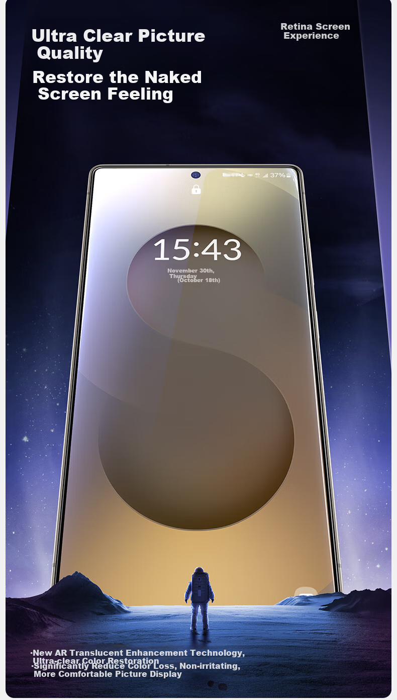 Защитное стекло Shanmo для Samsung Galaxy S25+, полное покрытие, HD Clear, защита от отпечатков пальцев, 2 шт.