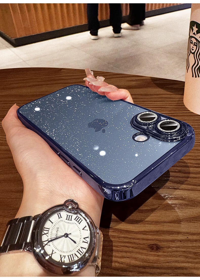 Чехол для iPhone 15 Pro DIVI "Starry Galaxy", прозрачный, защитный, противоударный, с защитой камеры