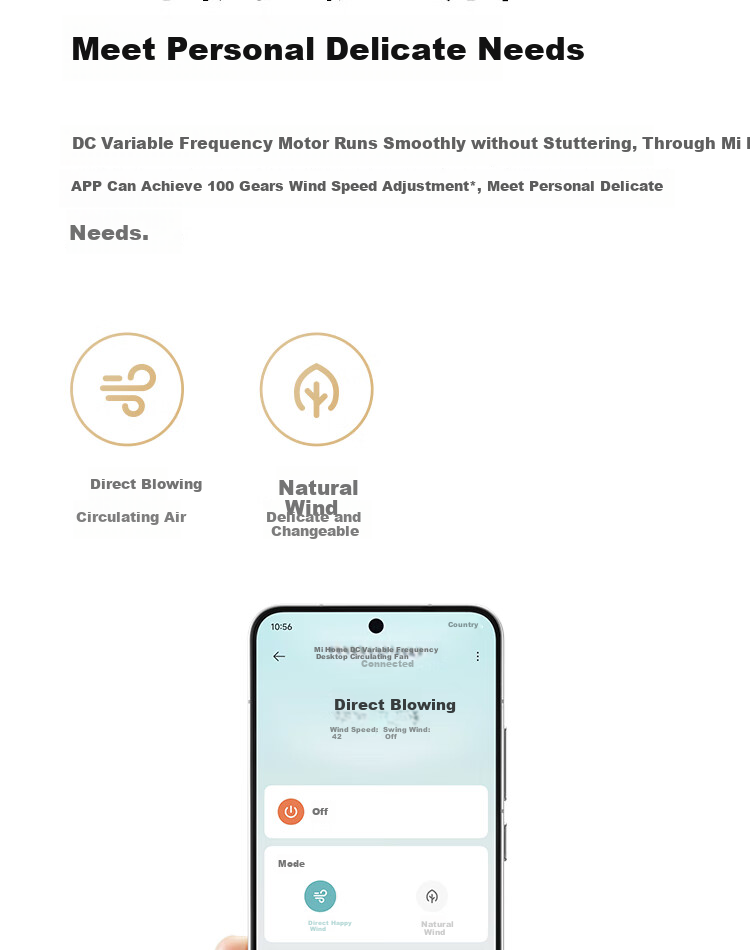Вентилятор Mijia BPLDS10DM, циркуляционный, настольный, инверторный, тихий, энергосберегающий, DC
