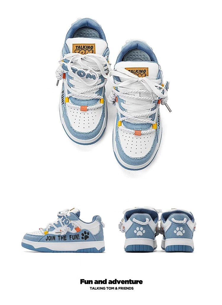 Кроссовки TalkingTom Canvas Shoes для мужчин и женщин, утепленные, универсальные, повседневные, трендовые, бежевые и черные, размер 40