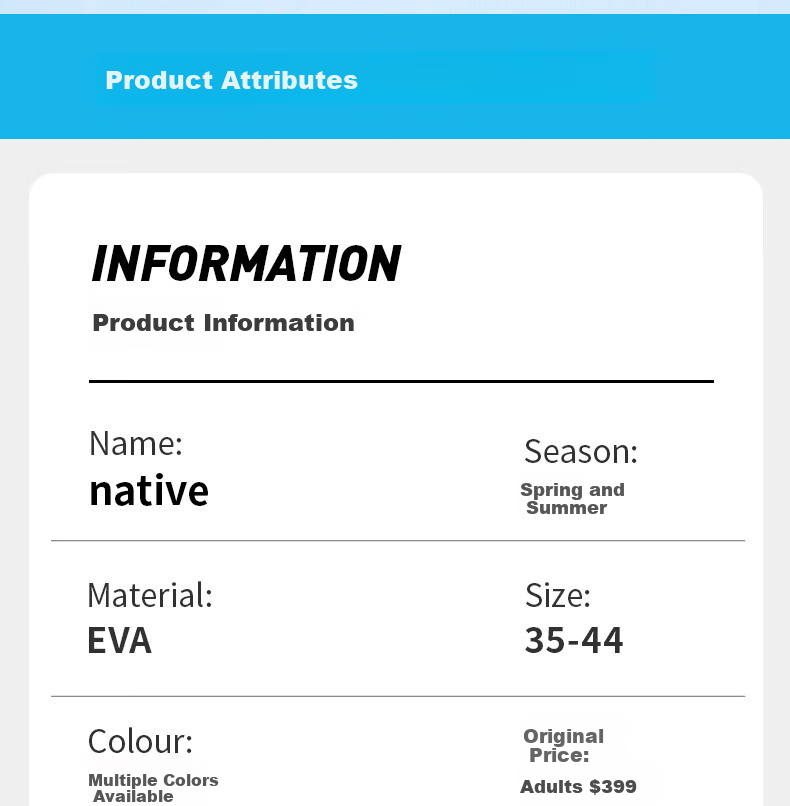 Женские сандалии Native