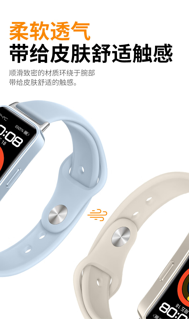 Ремешок Xiaopijiang для Huawei Band 10/9/8, спортивный, дышащий, силиконовый, синий
