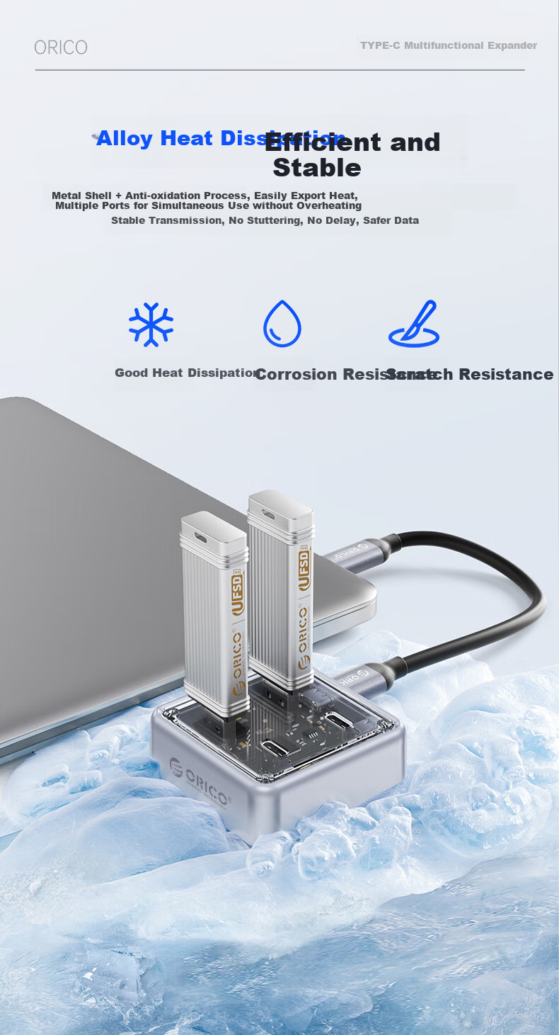 Многопортовый USB-C хаб ORICO