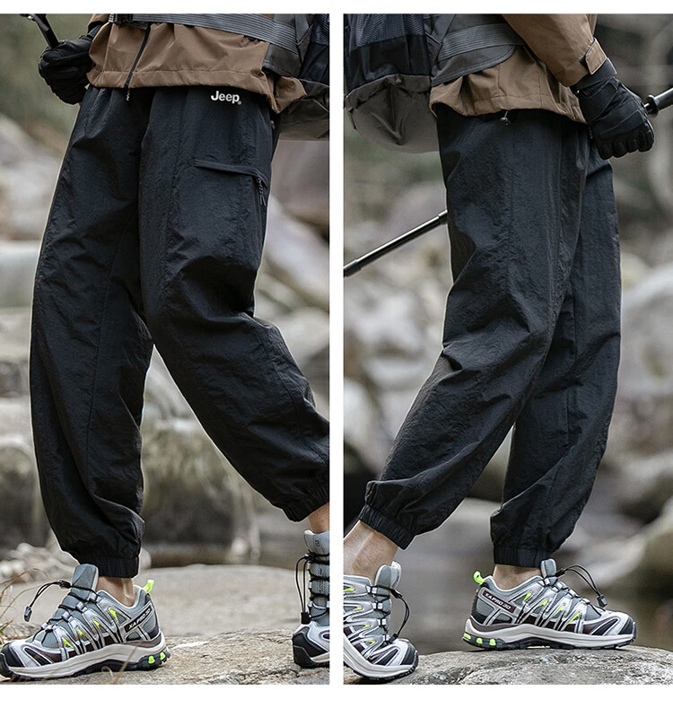 Джинсы JEEP Ice Silk Casual Pants для мужчин, летние модные мужские брюки, дышащие, быстросохнущие, темно-синие, размер XL