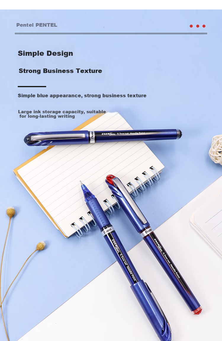 Набор гелевых ручек Pentel BLN25, 0.5 мм, черный, 12 шт.