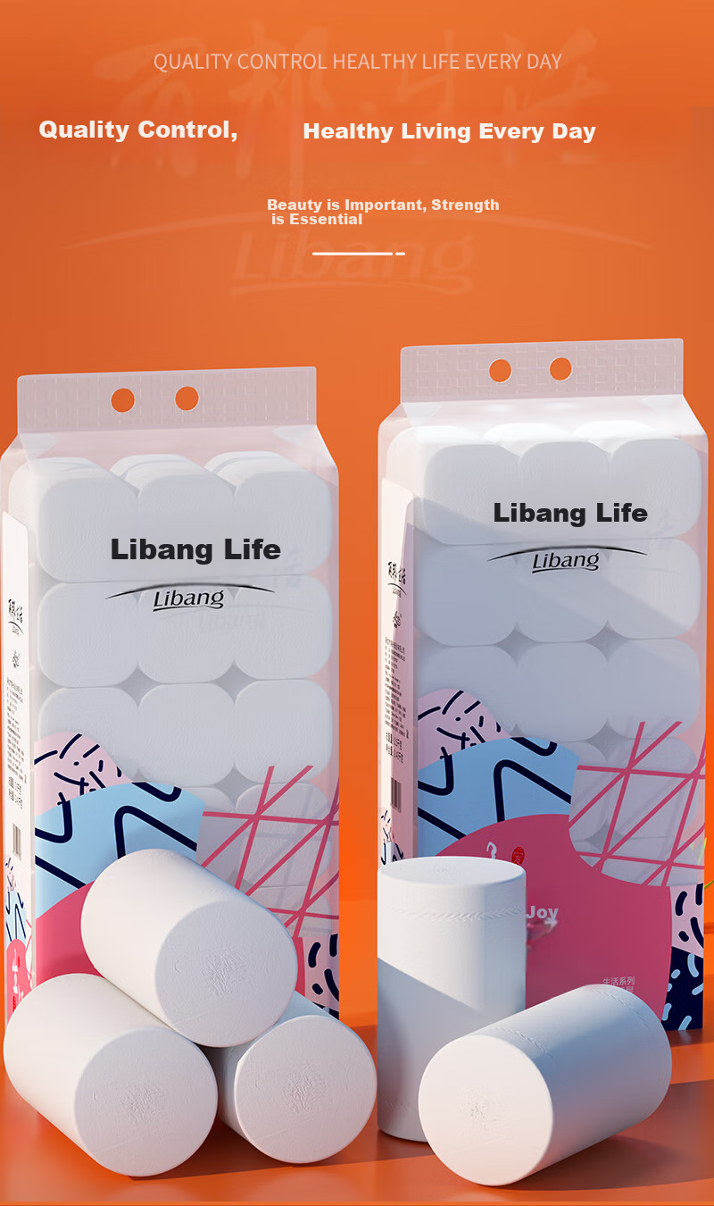 Libang Туалетная бумага, 5-слойная, 18 рулонов, мягкая и плотная, большая, длинный рулон, без втулки, для домашнего использования