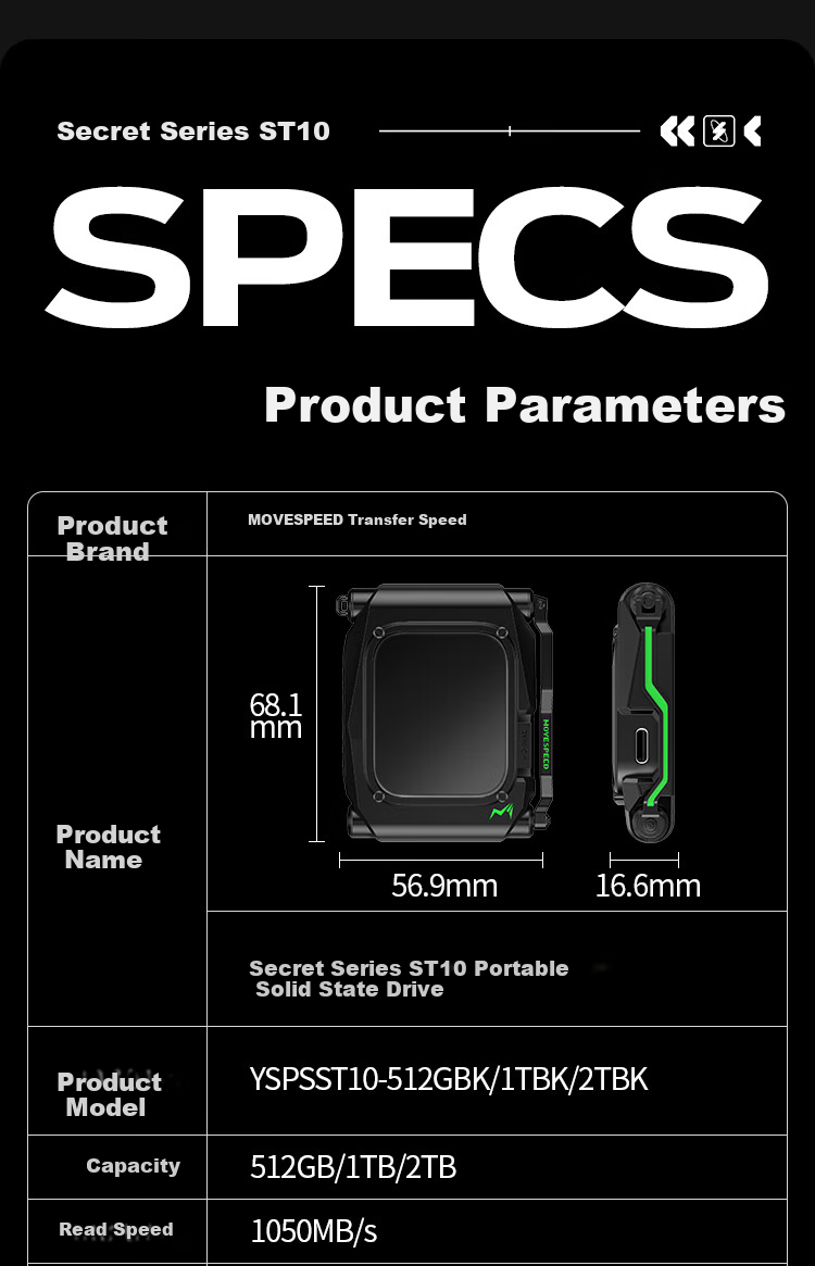 Внешний SSD накопитель MOVE SPEED