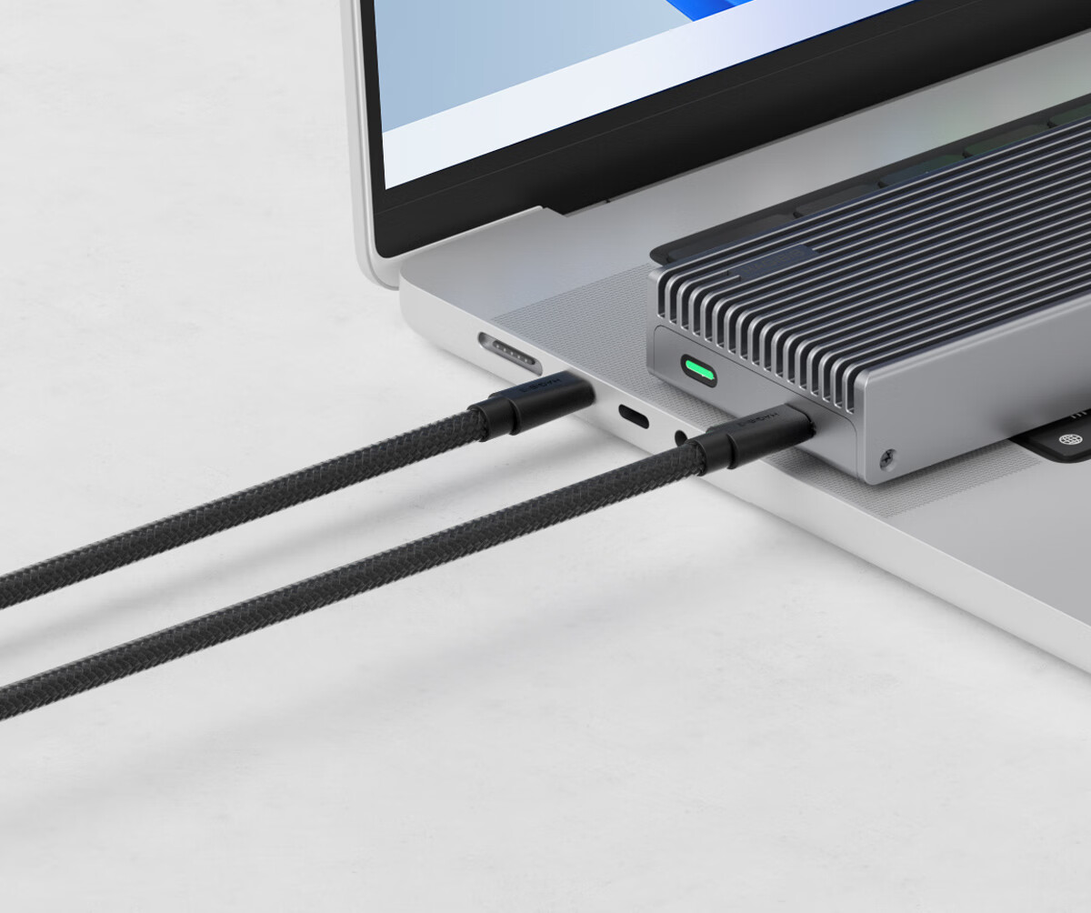 Кабель Hagibis Type-C USB 4, Thunderbolt 4/5, 80 Гбит/с, 240 Вт, 0.5 м