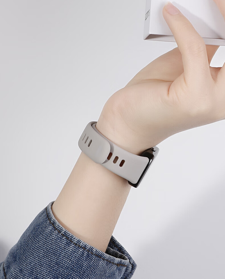 Ремешок Xiaopijiang для Huawei Band 10/9/8, спортивный, дышащий, из TPE, белый