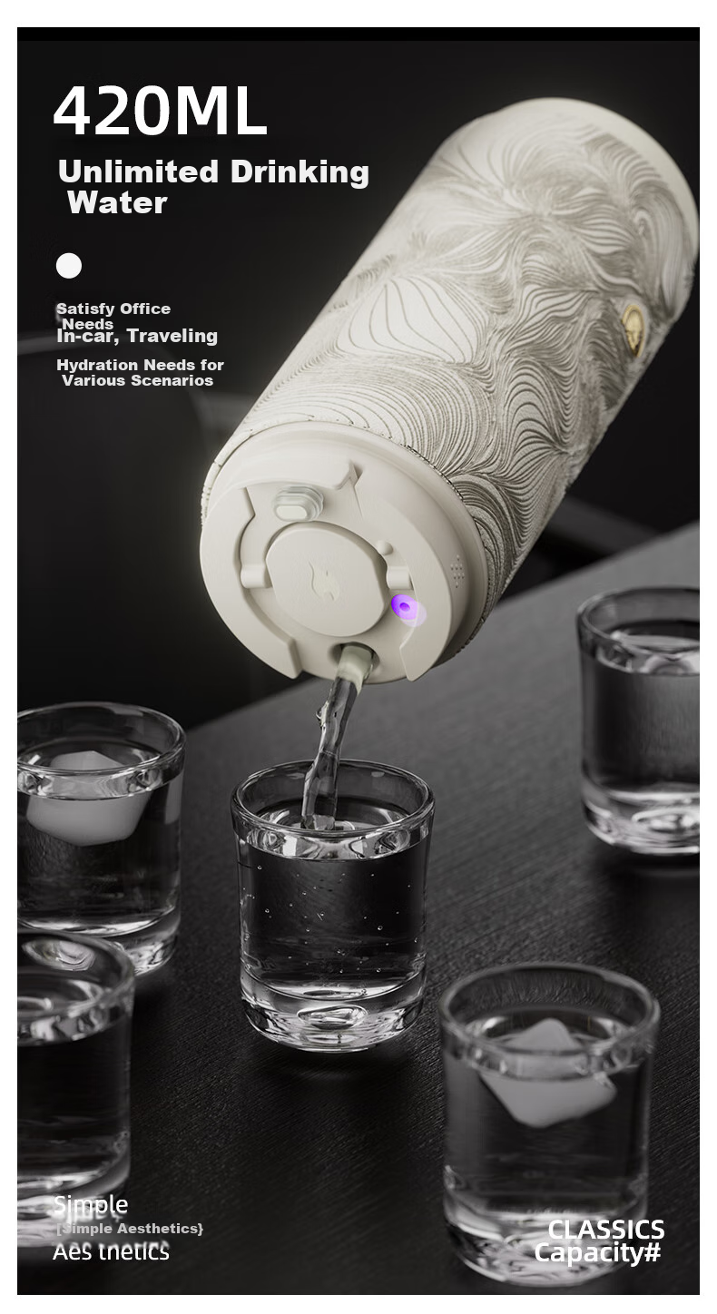 Термокружка ZIPPO Autumn Water, 420 мл, для женщин, стильная портативная кофейная чашка из нержавеющей стали, кружка для пар