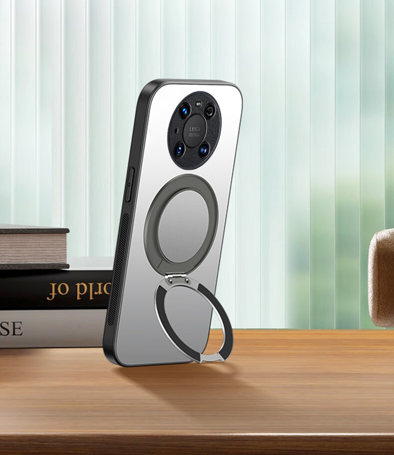 Противоударный чехол HOLDZU Pivot Case для Huawei Mate40/Mate40E, черный, с магнитным держателем, противоскользящий, с защитой от отпечатков пальцев