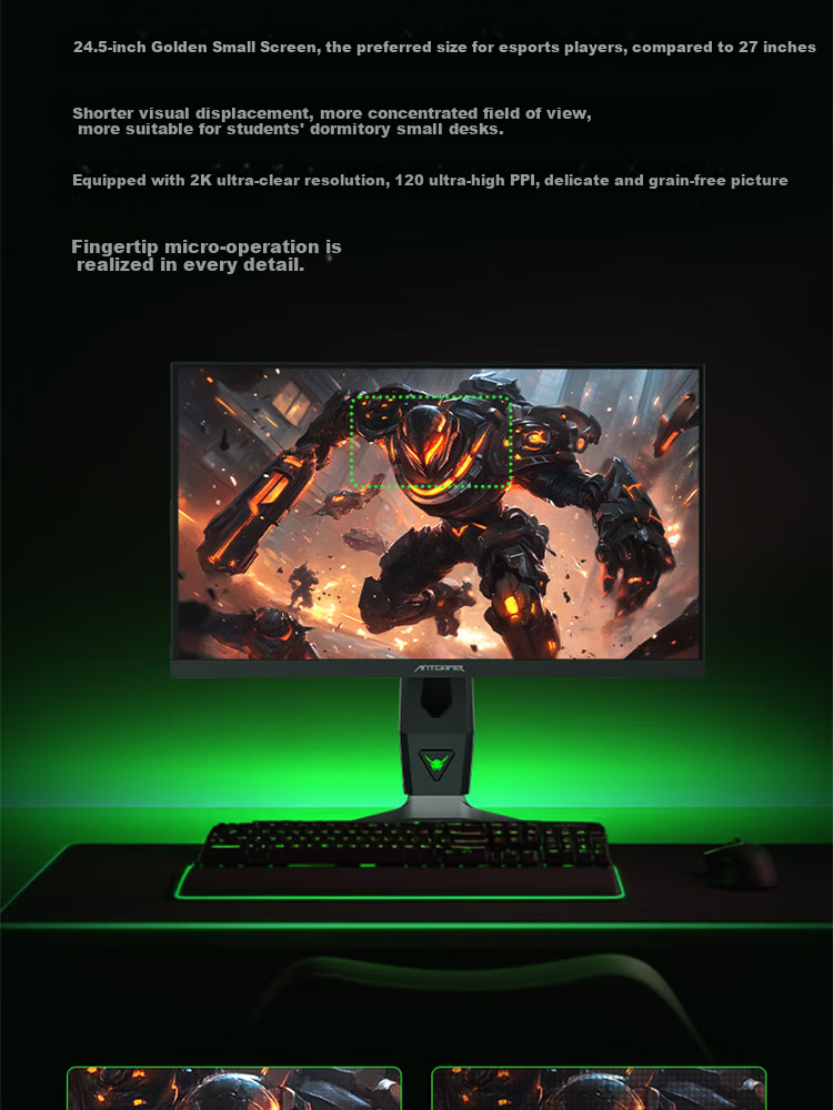 Игровой монитор ANTGAMER ANT253PQ, 24.5 дюйма, 2K (2560x1440), 300 Гц, 1 мс, IPS, HDR400, G-Sync/FreeSync