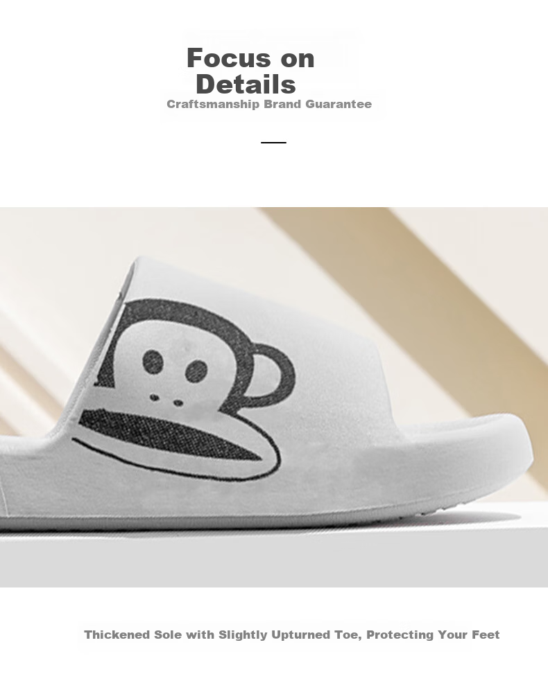 PaulFrank Тапочки для мужчин, легкие, летние, толстая подошва, мягкие и упругие, для дома и душа, PF5728, серый, размер 40-41