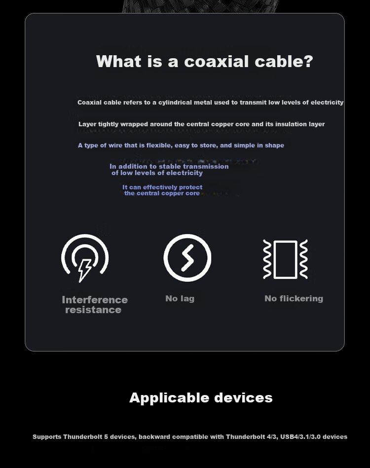 Кабель-удлинитель ULT-unite Thunderbolt 5, мама-папа, 16K HD, 120 Гбит/с, 240 Вт, 0.8 м
