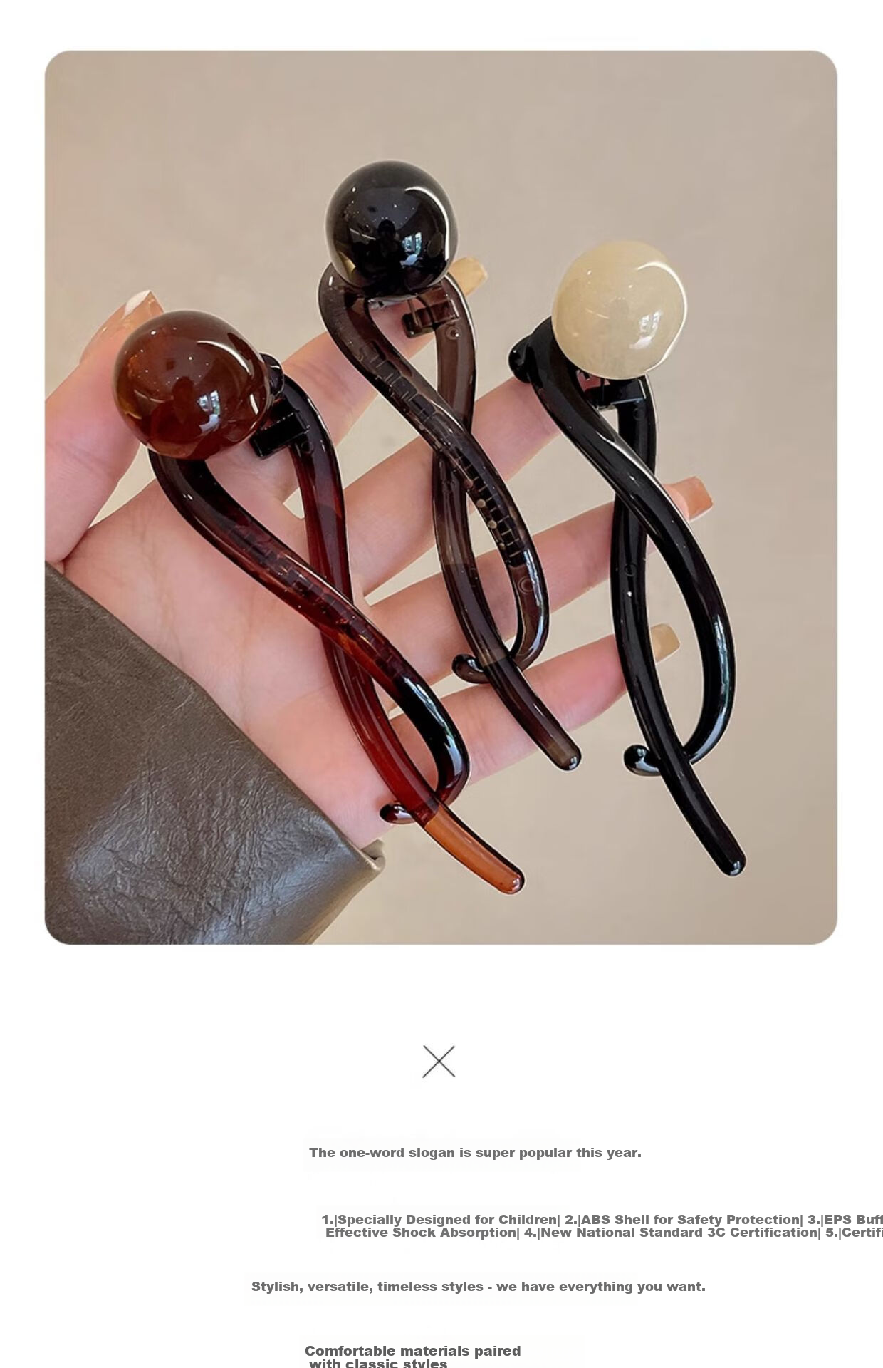 GECOMO Винтажная элегантная заколка-краб с жемчугом для женщин, новинка 2024 года, высококлассная крученая заколка, зажим-акула для затылка