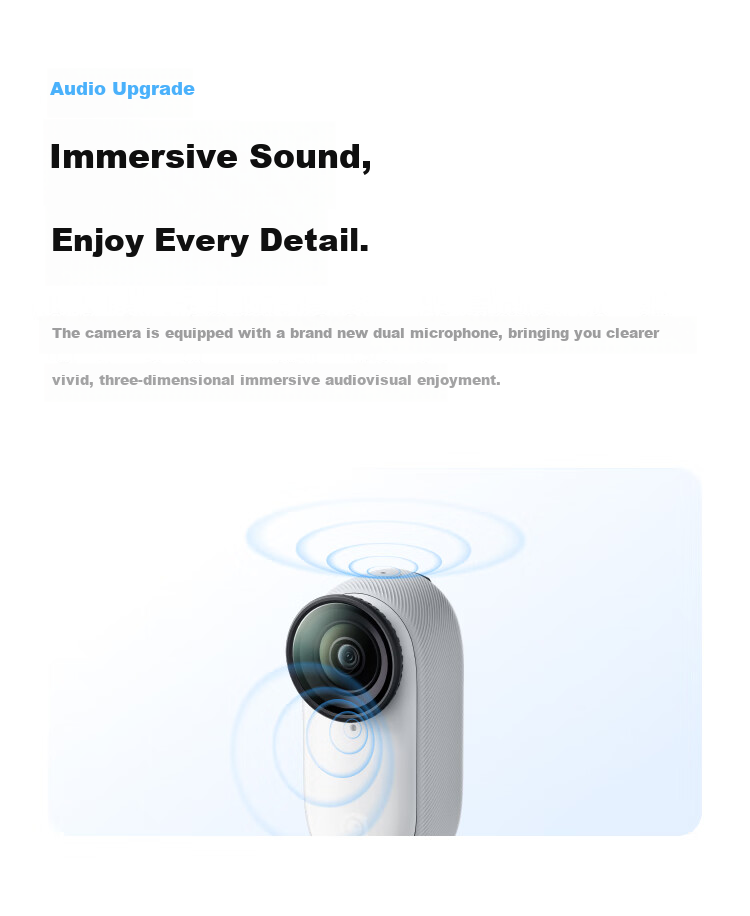 Экшн-камера Insta360 GO 3S 4K, водонепроницаемая, с функцией стабилизации, для велоспорта и влогов, 128 ГБ, белый