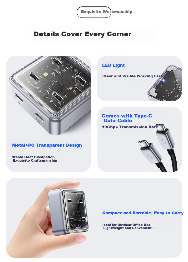 Многопортовый USB-C хаб ORICO