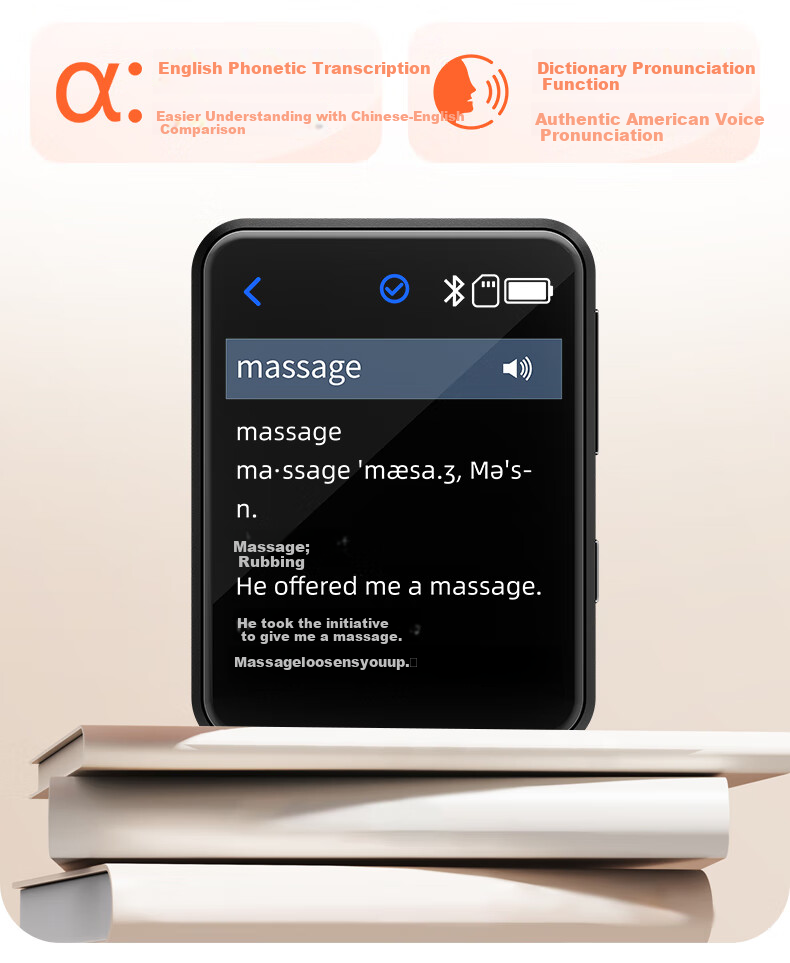 Портативный MP3/MP4 плеер Aigo 806e, 32GB, 2.8-дюймовый сенсорный экран, для изучения английского языка, с функцией словаря и спортивного динамика