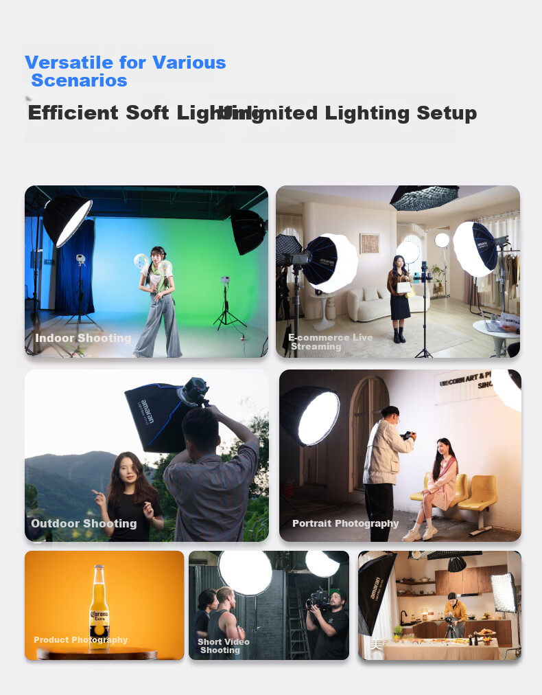 Софтбокс Aputure Light Dome SE 90 см, быстросборный, глубокий, портативный, для прямой трансляции, видеосъемки, портретной и предметной фотосъемки.