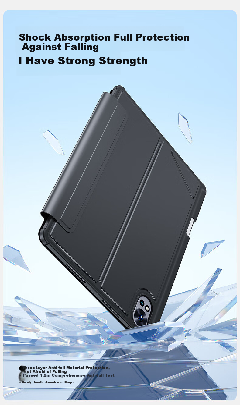 Чехол-клавиатура Shanmo для Huawei MatePad 11.5/11.5s/Air 11.5-дюймов, разъемная клавиатура с защитой, магнитный чехол с регулируемой высотой