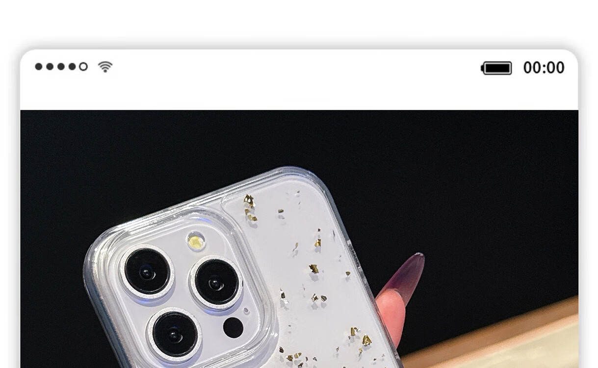 Чехол KEKLLE для Apple iPhone 15 Pro, противоударный, прозрачный, с золотой фольгой, силиконовый, с защитой камеры, полный охват, цвет "Lucky Turn"