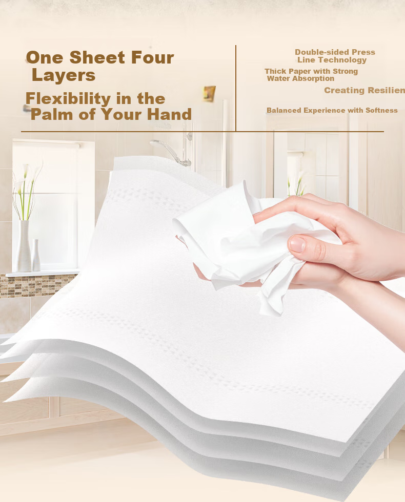 Бумажные полотенца Qingfeng (APP) Core Large Roll, 4-слойные, 650г*12 рулонов, коммерческая туалетная бумага