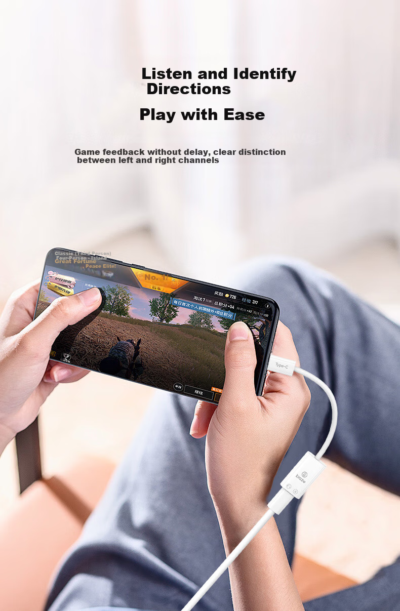 Адаптер BIAZE Type-C Male на Lightning Female для наушников, конвертер для iPhone/iPad/Pro, поддержка музыки и звонков