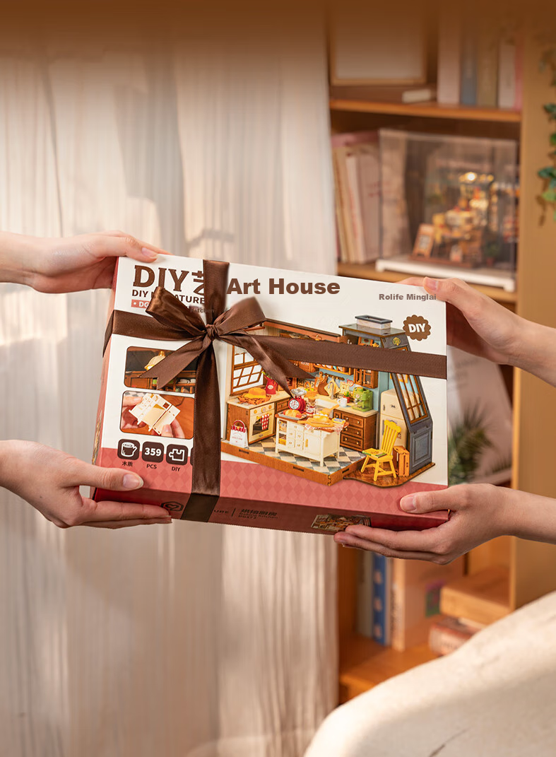 Конструктор Rolife "Пекарня" DIY Dollhouse, подарок на день рождения, День Святого Валентина, Новый год