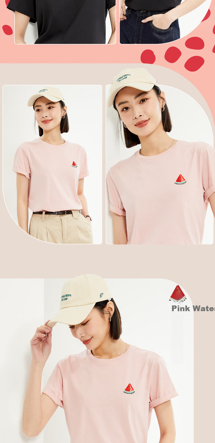 Женская футболка Giordano с коротким рукавом, летняя хлопковая футболка с небольшой вышивкой, круглый вырез, повседневный топ