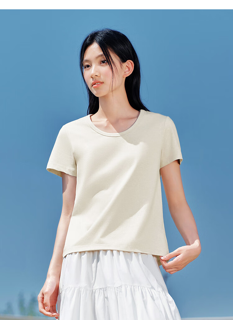 Женская футболка Semir, короткий рукав, укороченный крой, летняя, размер S, светло-цветочный серый