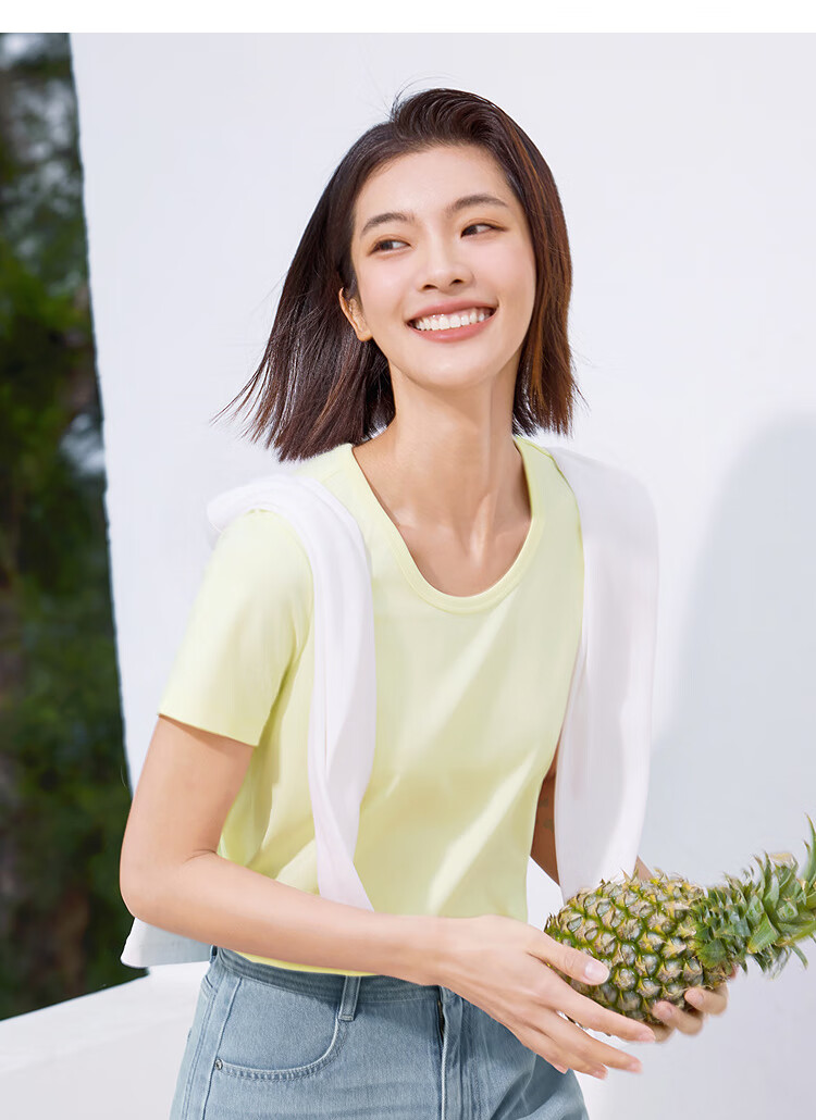 Женская футболка Semir, короткий рукав, укороченный крой, летняя, размер S, светло-цветочный серый