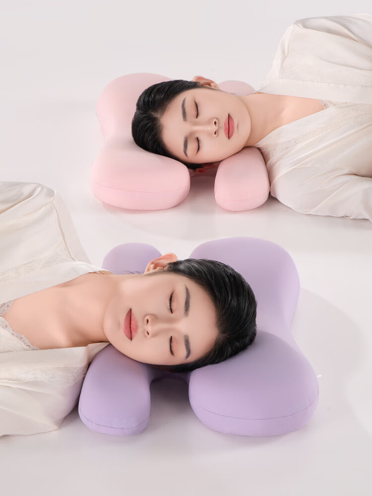Подушка для сна CHECA GOODS Anti-Wrinkle Beauty Pillow, ортопедическая, с поддержкой шеи, для сна на боку, без давления на лицо, для взрослых, 55x35.5x8 см