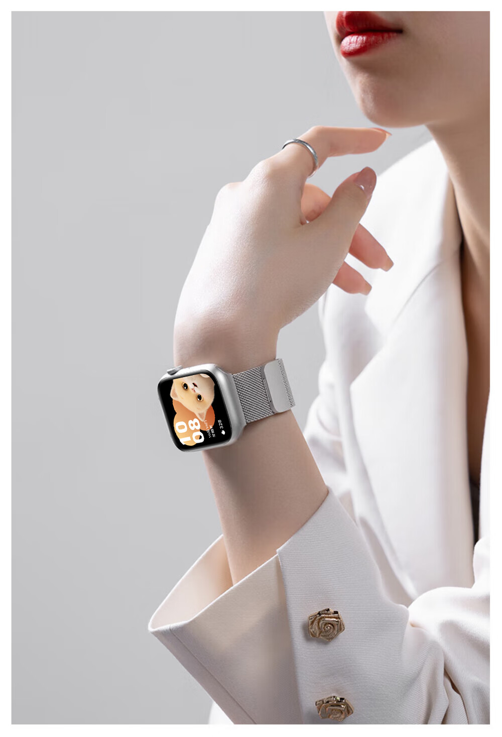 Ремешок Iboann Milanese Magnetic для HONOR Watch 5, водонепроницаемый, из нержавеющей стали, металлический, с магнитной застежкой, аксессуар для умных часов