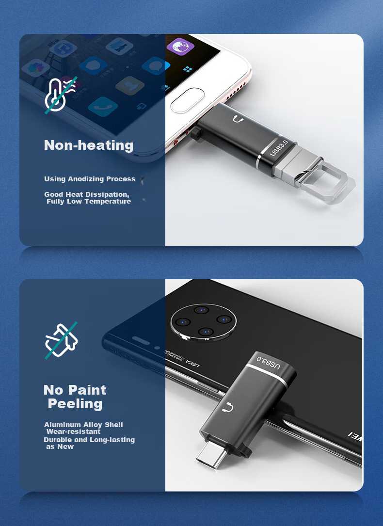 Переходник WANJEED Type-C на USB 3.0, OTG конвертер для Android, Huawei, Xiaomi, планшетов, U-дисков, клавиатур, мышей, автомобильных зарядных устройств, музыкальных плееров, кард-ридеров