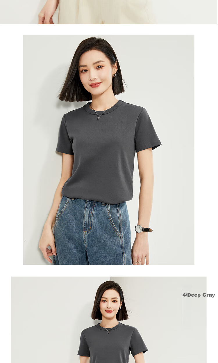 Женская футболка Giordano, короткий рукав, 100% хлопок, дышащая, однотонная, с круглым вырезом, размер L, цвет бирюзовый