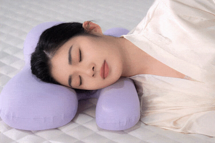 Подушка для сна CHECA GOODS Anti-Wrinkle Beauty Pillow, ортопедическая, с поддержкой шеи, для сна на боку, без давления на лицо, для взрослых, 55x35.5x8 см