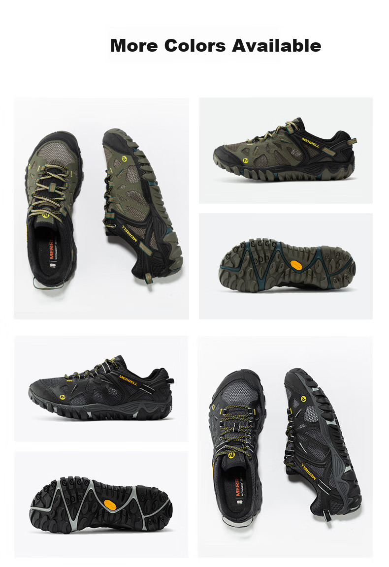 Мужские кроссовки Merrell OUT BLAZE Breathable Stream-Tracking Non-Slip Casual Shoes, Черные, Размер 42
